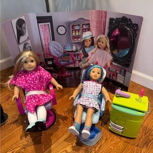 American Girl Salon Caddy and Accessories